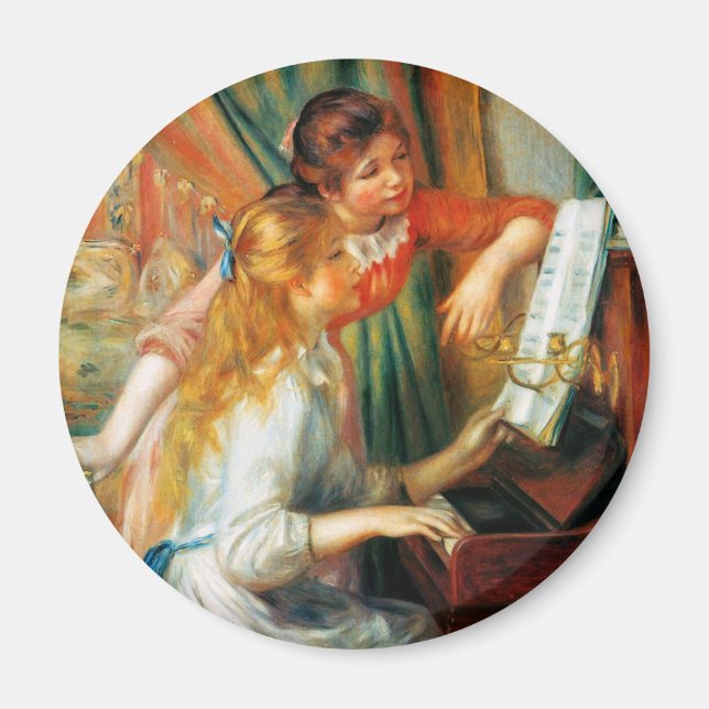 Chicas de Renoir en el imán del piano (Frente)