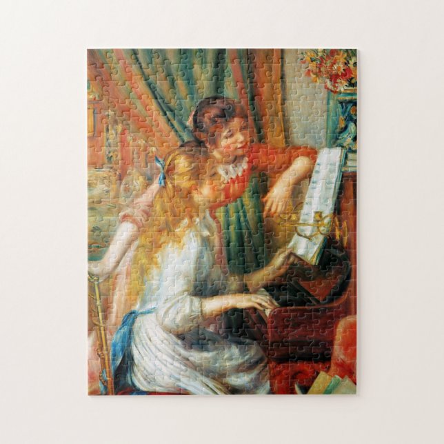 Chicas de Renoir en el rompecabezas del piano (Vertical)