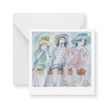 Chicas De Tarjetas De Cumpleaños Con Helado