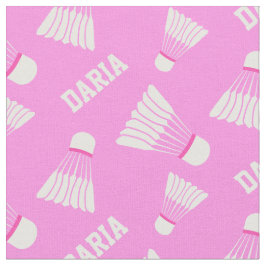 Chicas de transporte de Badminton llaman tela rosa