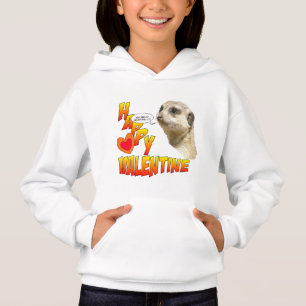 Chicas de Valentines Meerkat Pullover Hoodie