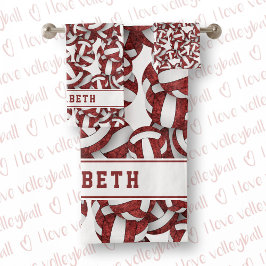 Chicas de voleibol patrón marrón personalizado