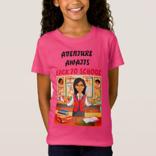 Chicas De Vuelta A La Camiseta Escolar
