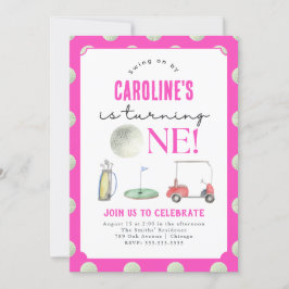 Chicas del Hole In One Golf Invitación al primer c