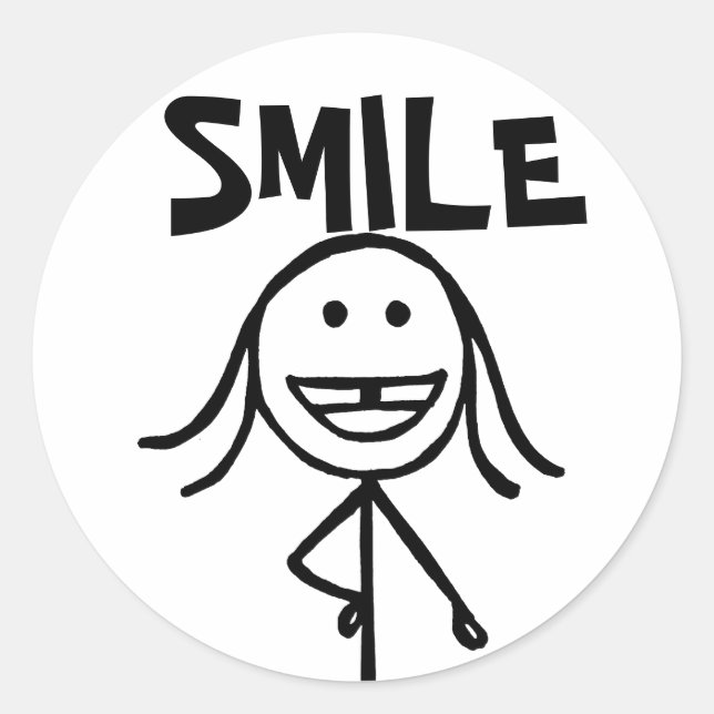 Chicas dentados de la brecha, Pegatinas SMILE (Anverso)