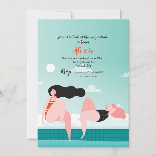 Chicas disfrutando de la invitación al sol (Anverso)