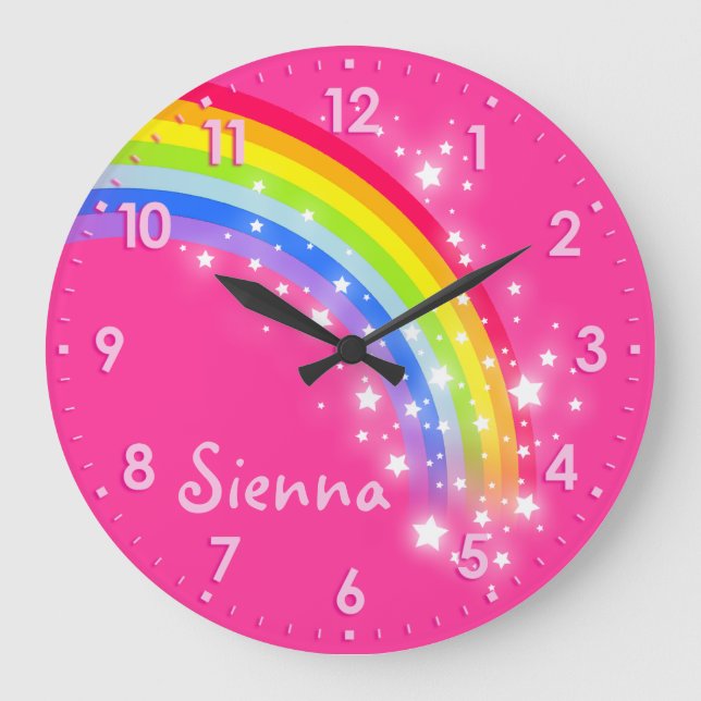 Chicas divertidos niños arco iris nombre reloj ros (Anverso)