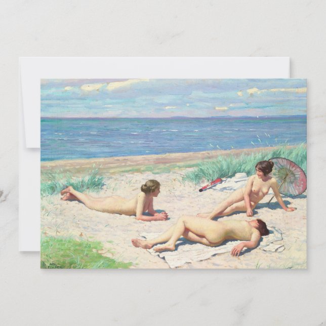 Chicas en la playa | Paul Fischer (Anverso)