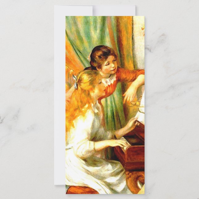 Chicas en las tarjetas para rack de piano (Anverso)