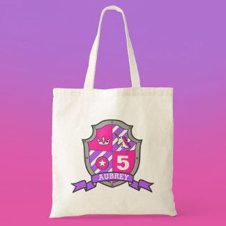 Chicas escudo caballero bolsa de biblioteca person