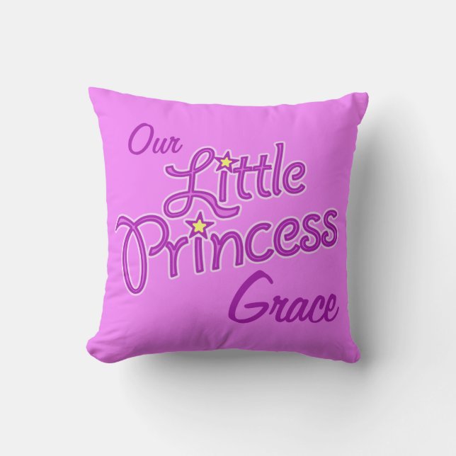 Chicas estrella morada princesa nombre y almohada  (Anverso)