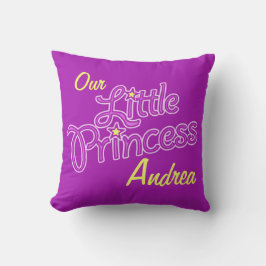 Chicas estrella morada princesa nombre y almohada 