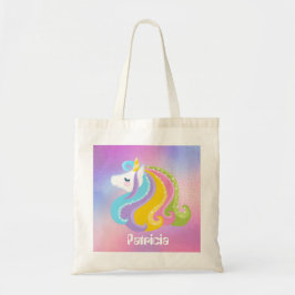 Chicas Fantasy unicorn añada el nombre a la bolsa