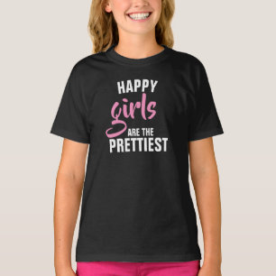Chicas Felices - Playera Hanes TAGLESS® para Niñas