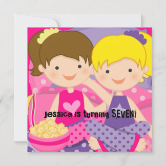 Chicas Fiestas madereros Invitación al cumpleaños