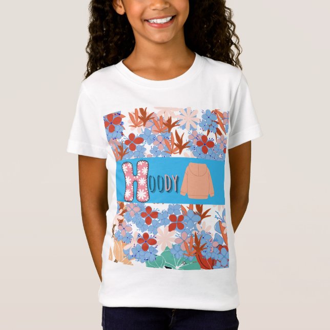 Chicas Fine Jersey T-Shirt floral (Anverso)