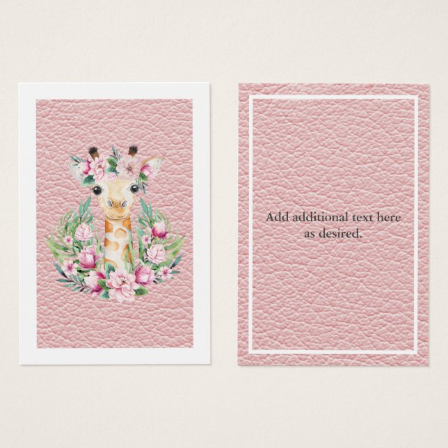 Chicas florales de jirafa ruidosa llamados Boho Bo (Anverso y reverso)