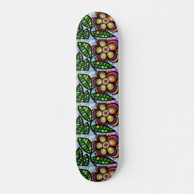 Chicas FLOWERS Skateboards (Anverso )