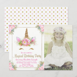 Chicas Foto Invitaciones a la fiesta de cumpleaños
