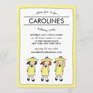 Chicas franceses  Invitación de cumpleaños