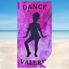 Chicas Galaxia Púrpura Rosa Dance Beach Toalla