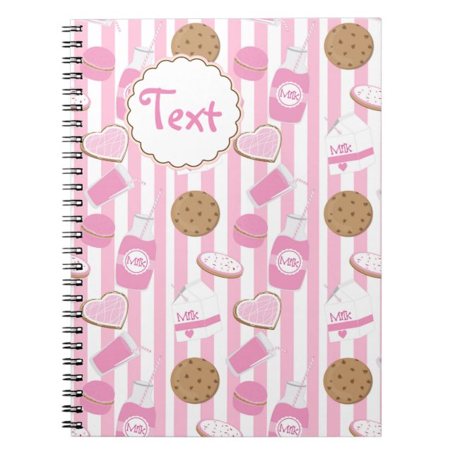Chicas Galletas Y Leche Libreta Diario Panadería R (Frente)