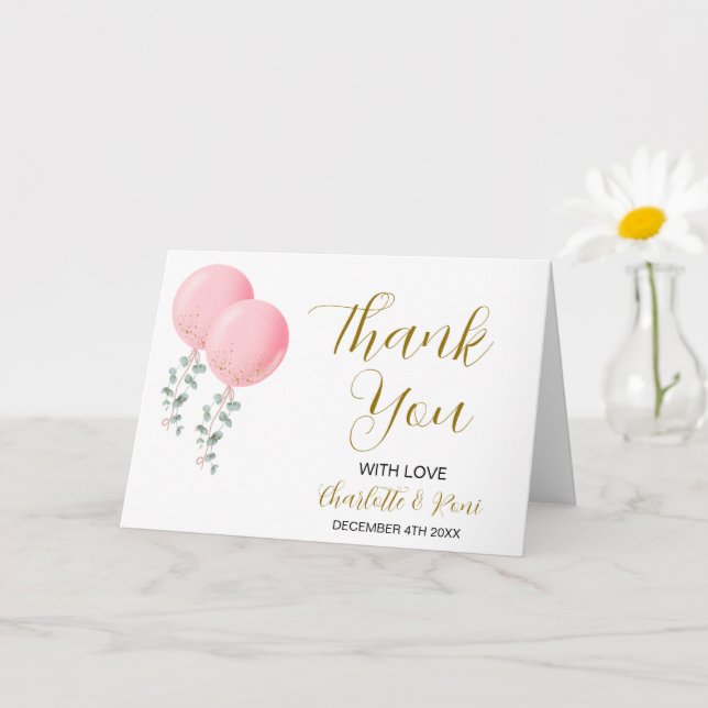 Chicas gemelos editables Tarjeta de agradecimiento (Planta pequeña)