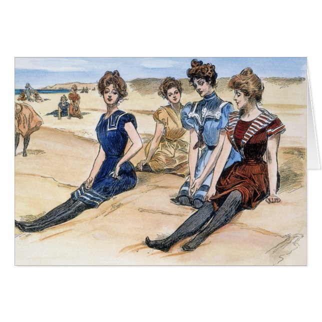 Chicas Gibson En La Playa, 1900 (Anverso (Horizontal))