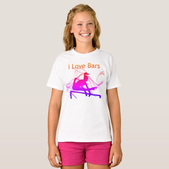 Chicas Gimnasia Me Encantan Los Bares Camiseta Gim (Anverso completo)