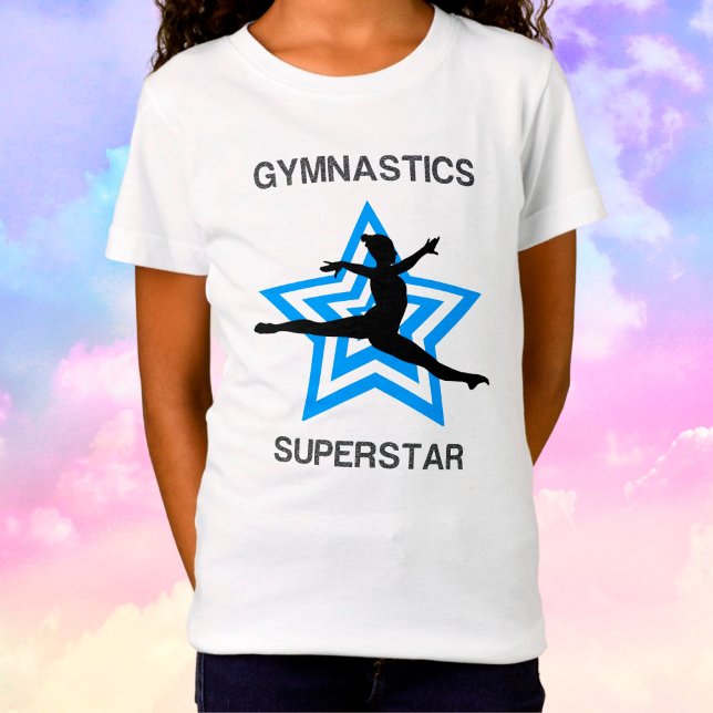 Chicas Gimnasia Superstar Salto Camiseta (Subido por el creador)