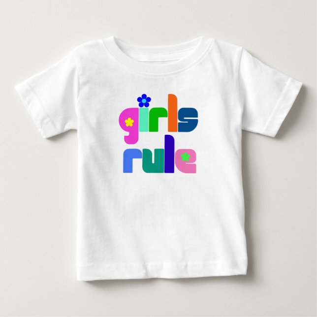 Chicas gobiernan camisetas de bebé/niño (Anverso)