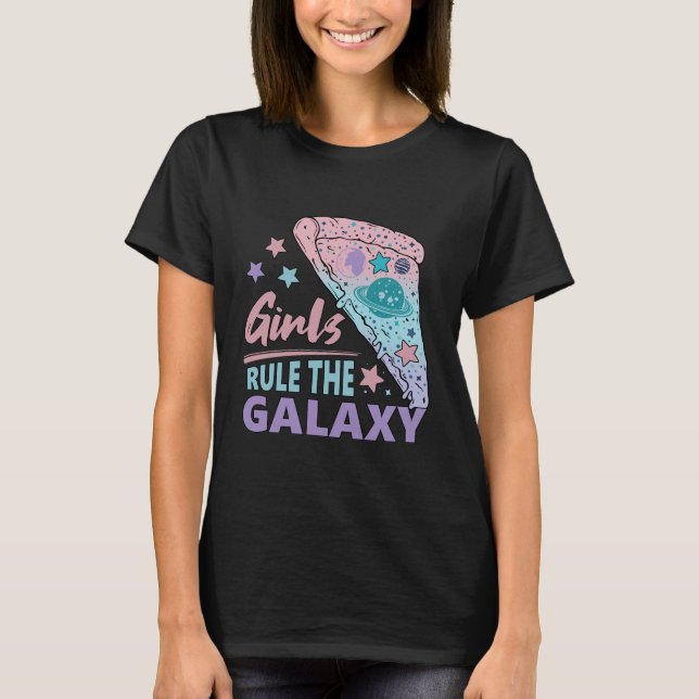 Chicas Gobiernan La Camiseta Galaxy (Anverso)