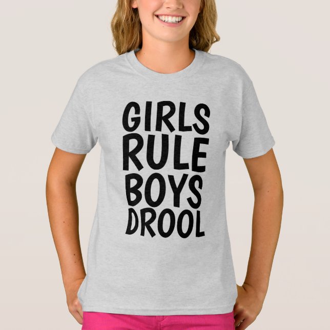 CHICAS GOLE BOYS DROOL graciosos niños camisetas (Anverso)