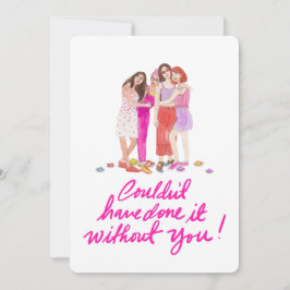 Chicas Gracias Amistad Hermana Tarjeta De Saludo