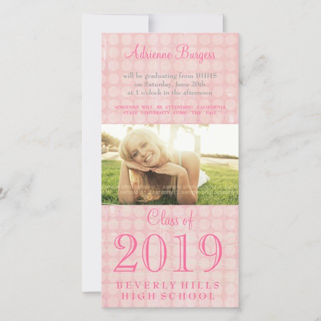 Chicas Graduación Superior de la Tarjeta de Foto d (Anverso)