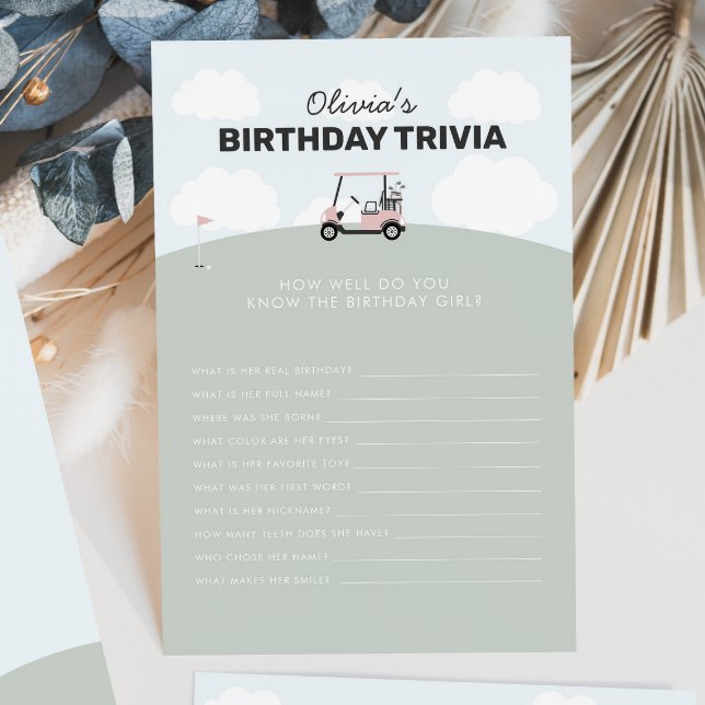 Chicas Hole-In-One Golf 1er cumpleaños Trivia (Subido por el creador)