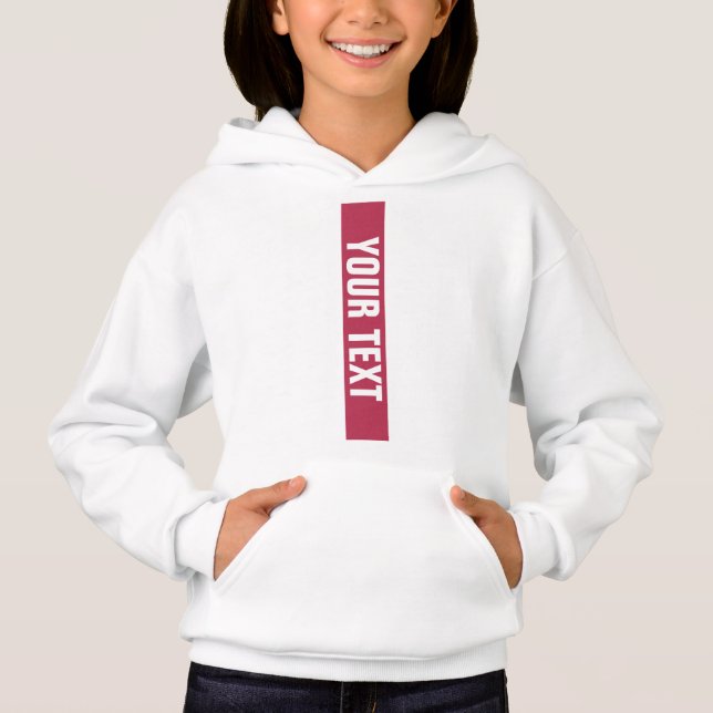 Chicas Hoodies White Viva Magenta Nombre personali (Anverso)