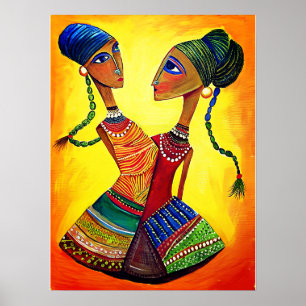 Chicas indios bailando: arte indio