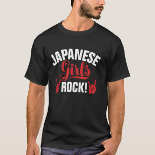 Chicas japoneses rockean camiseta con manga larga 