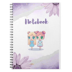 Chicas Kawaii: Cuaderno en espiral para niños
