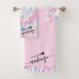 Chicas Lacrosse Nombre personalizado del tinte ros