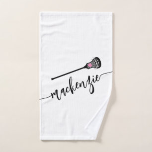 Chicas Lacrosse Nombre Personalizado Toalla de Man