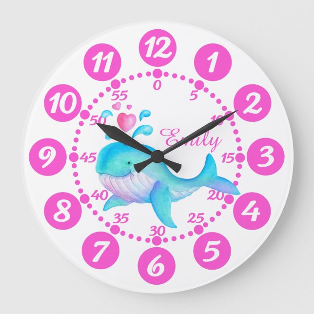 Chicas lindo reloj blanco rosado de arte de ballen (Anverso)