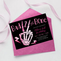 Chicas Malas hasta los Huesos Invitación Segundo C