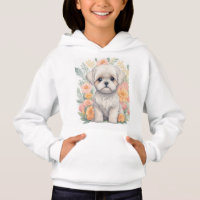 Chicas malteses de las flores de verano de pipa so