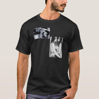chicas marchosas que besan la camiseta