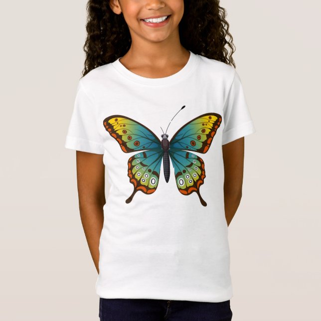 Chicas Mariposa Diseño Camiseta (Anverso)