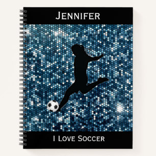 Chicas Me Encanta el Fútbol Cuaderno en Espiral