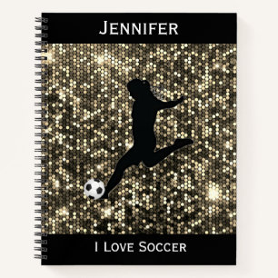 Chicas Me Encanta Fútbol Cuaderno en Espiral