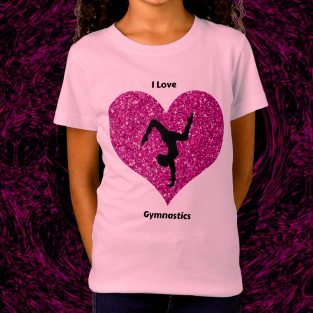 Chicas Me Encanta La Gimnasia Purpurina Camiseta C (Subido por el creador)